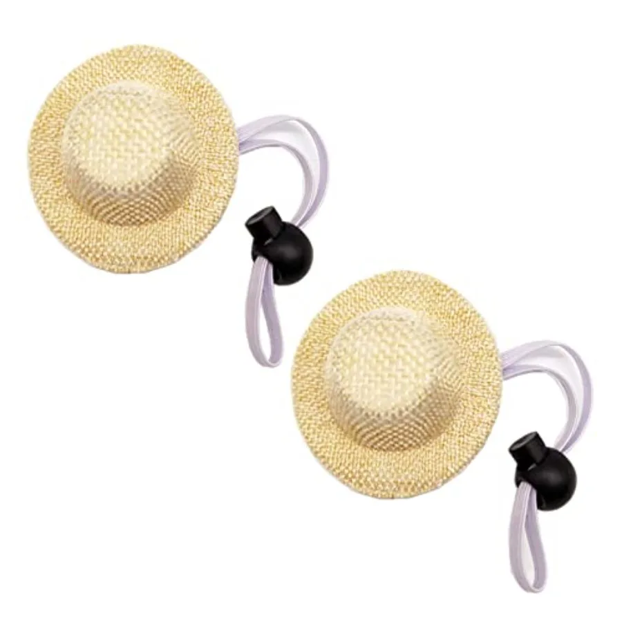 

Соломенная шляпа для домашних животных Мини-соломенная шляпа с регулируемым эластичным ремешком на подбородке Шапка для хомяка Ящерица Морская свинка Вязаная шапка Маленькое животное рептилия