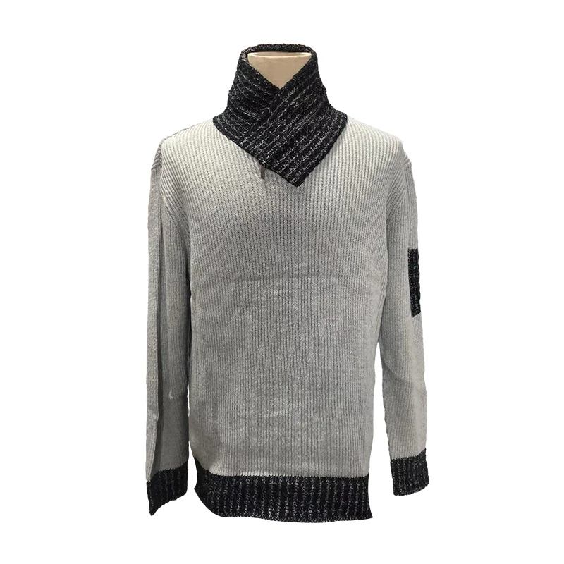 Suéter de cuello alto de lana para hombre, suéteres cálidos de Estilo Vintage informal, a la moda, otoño e invierno, 2023