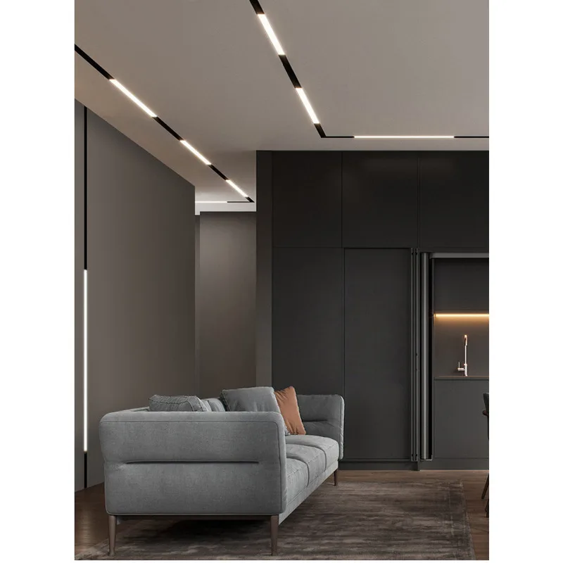 Smart Magnetic Track Light Led Magnetic Rail Light Recessed Track Lighting Linear Light Spotlight