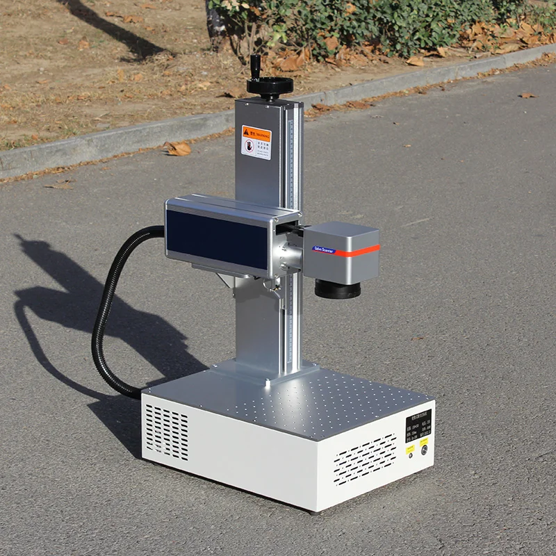 Portable 20w 30w 50w Fiber Laser Marking Machine on Metal Aluminum Small Laser Marker