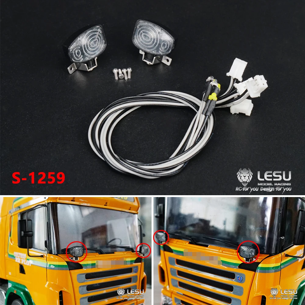 

LESU RC Truck Engineering Spotlight Фара освещения S-1259 для Tamiya 1/14 Тяговый самосвал 1/10 Альпинистский автомобиль
