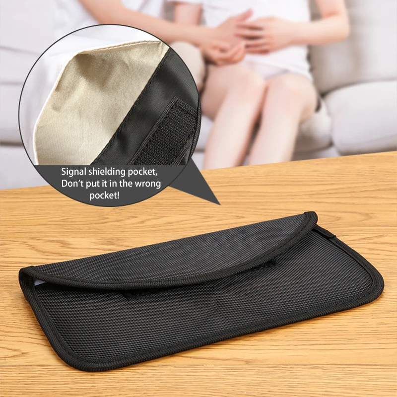 Mobile phone Radiation-proof Storage Bag Car Key Signal Blocker Case Universal Faraday Cage Fob Pouch Keyless RFID Blocking Bag view 2
