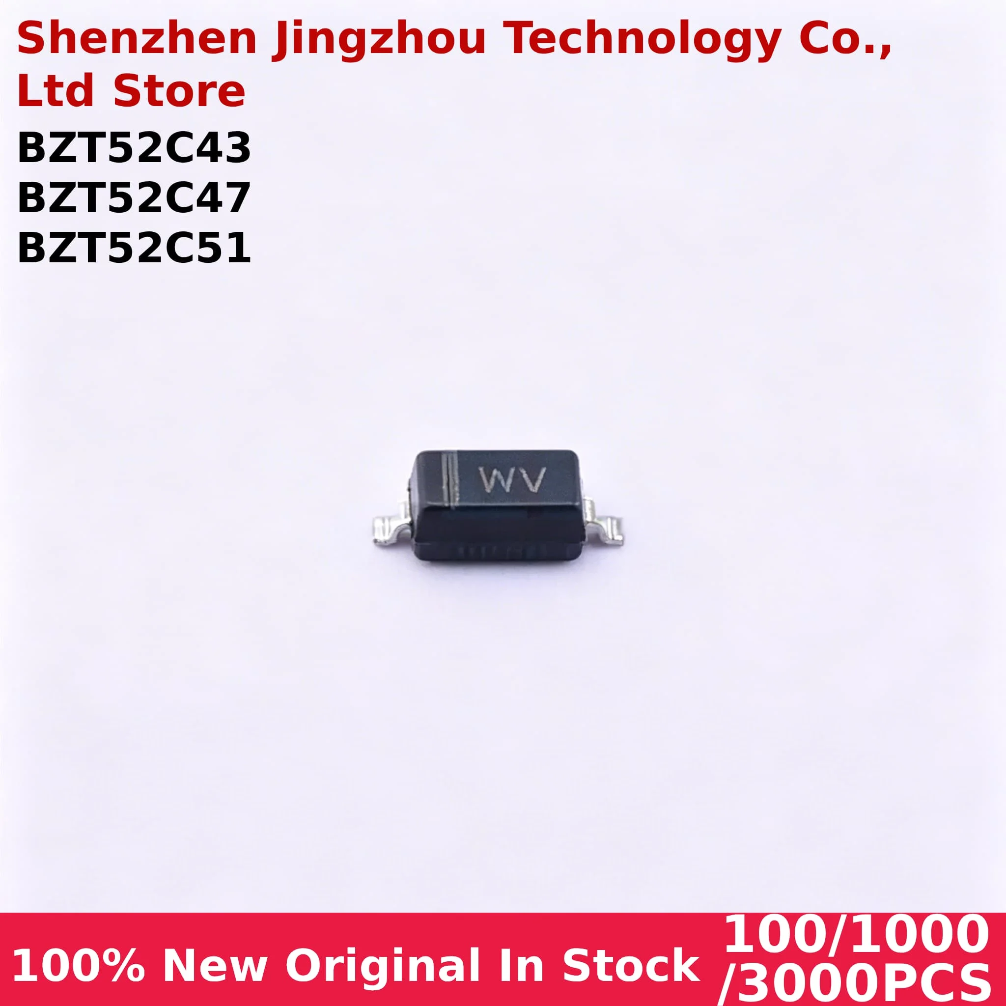 New 100/1000/3000Pcs SMD Zener Diode SOD-123 1206BZT52C43 BZT52C47 BZT52C51 In stock Wholesale