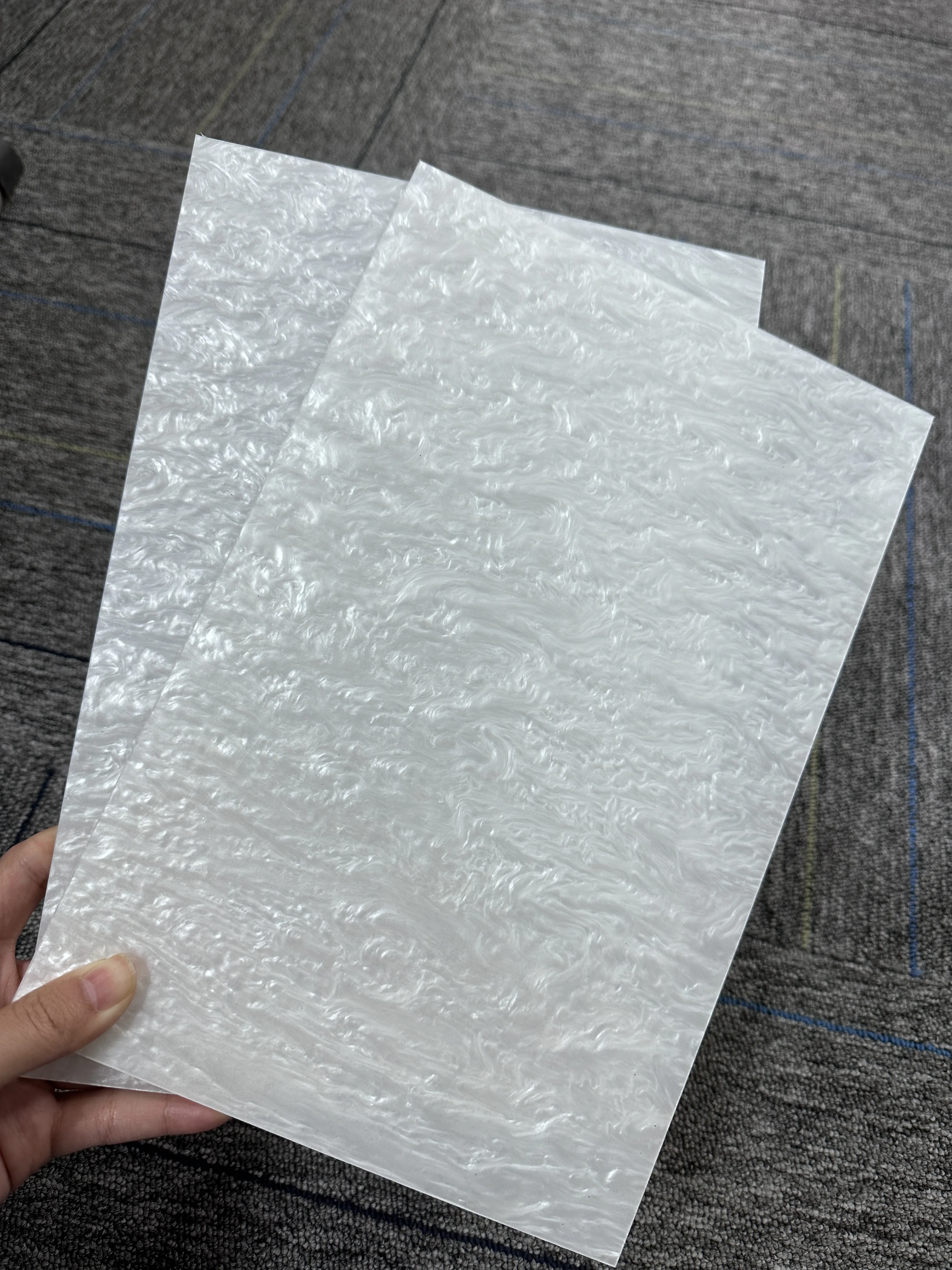 White Textured Acrylic Sheets Set of 2 3MM Thick 12*8 inches Home Decorations Crafts Jewelry and Other Materials