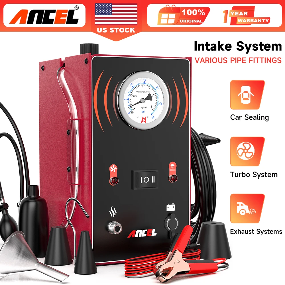 

ANCEL S200 для автомобиля, мотоцикла EVAP, детектор утечки дыма, диагностический инструмент, вакуумный тестер, локатор утечки масляной топливной трубы