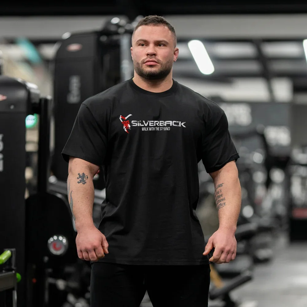 SILVERBACK Crusader Men T-Shirt New Bodybuilding Tees Tops Fashion Loose And Comfortable Clothing Gym Running Shirts Sportswear