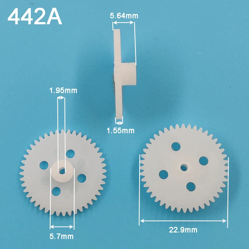 442A 0.5M 23MM Gear Modulus 0.5 44 Teeth Plastic Pinion Wheel DIY Toy Accessories 44T