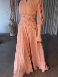 Women Casual Girdling Autumn Retro Maxi Dress Vintage High Split Pleats Holiday Dress Fashion Long Sleeve Big Hem Party Dress