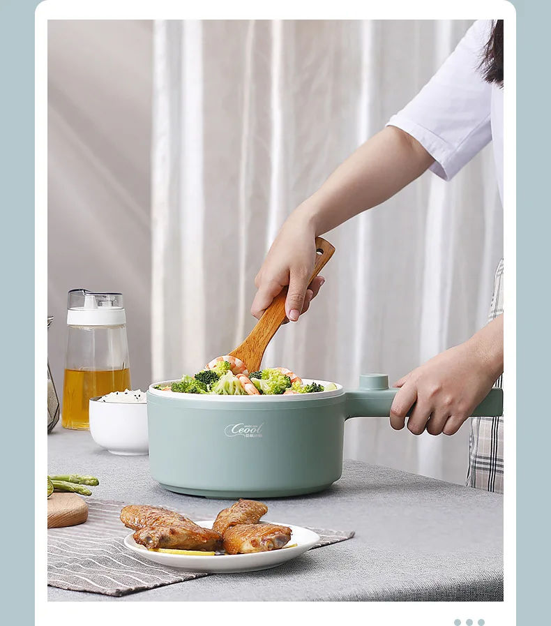 1.5L متعددة الوظائف مهجع صغير منخفضة الطاقة المطبخ لحظة جدا تحريك زريعة الطبخ المعكرونة المنزلية الكهربائية الساخن Pott