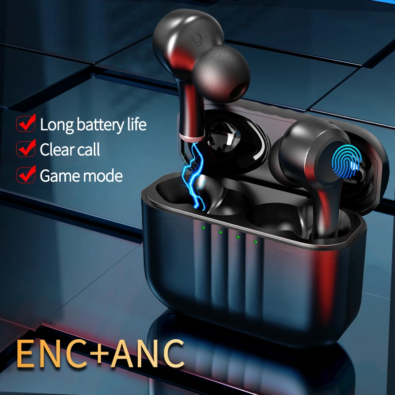 J7 TWS Earphone Bluetooth Headphones Type C ENC Active Noice Cancelling Waterproof Earbuds With Mic Headset For Android And IOS