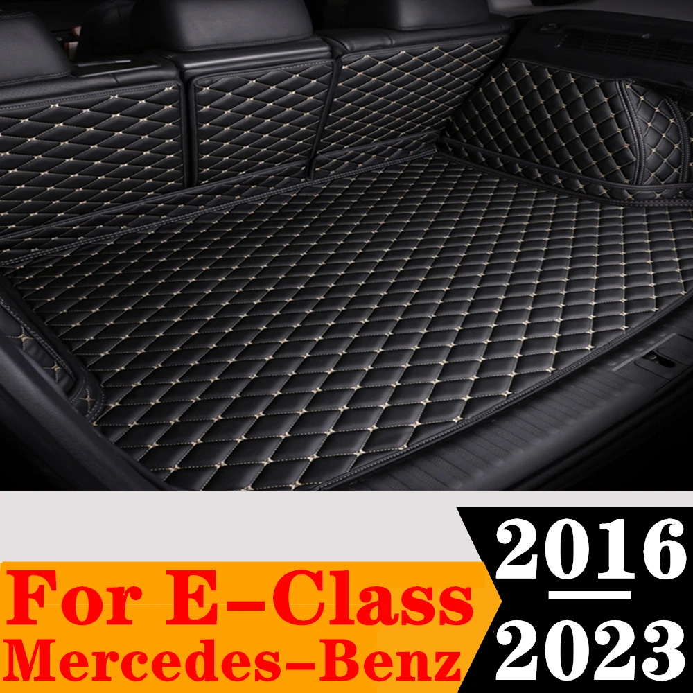 Custom Full Set Car Trunk Mat For Mercedes-Benz E Class W213 2023 22 2021 20 2019 2018 2017 2016 Rear Cargo Liner Tail Boot Pad