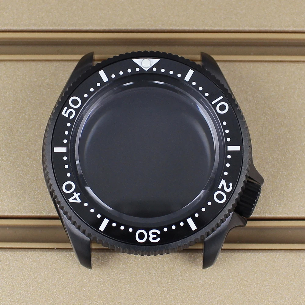 

PVD Black 38mm High Quality Watch Cases Ceramic Bezel Sapphire Glass For SKX 007 Seiko NH34 NH35 NH36 NH38 Automatic Movts 10ATM
