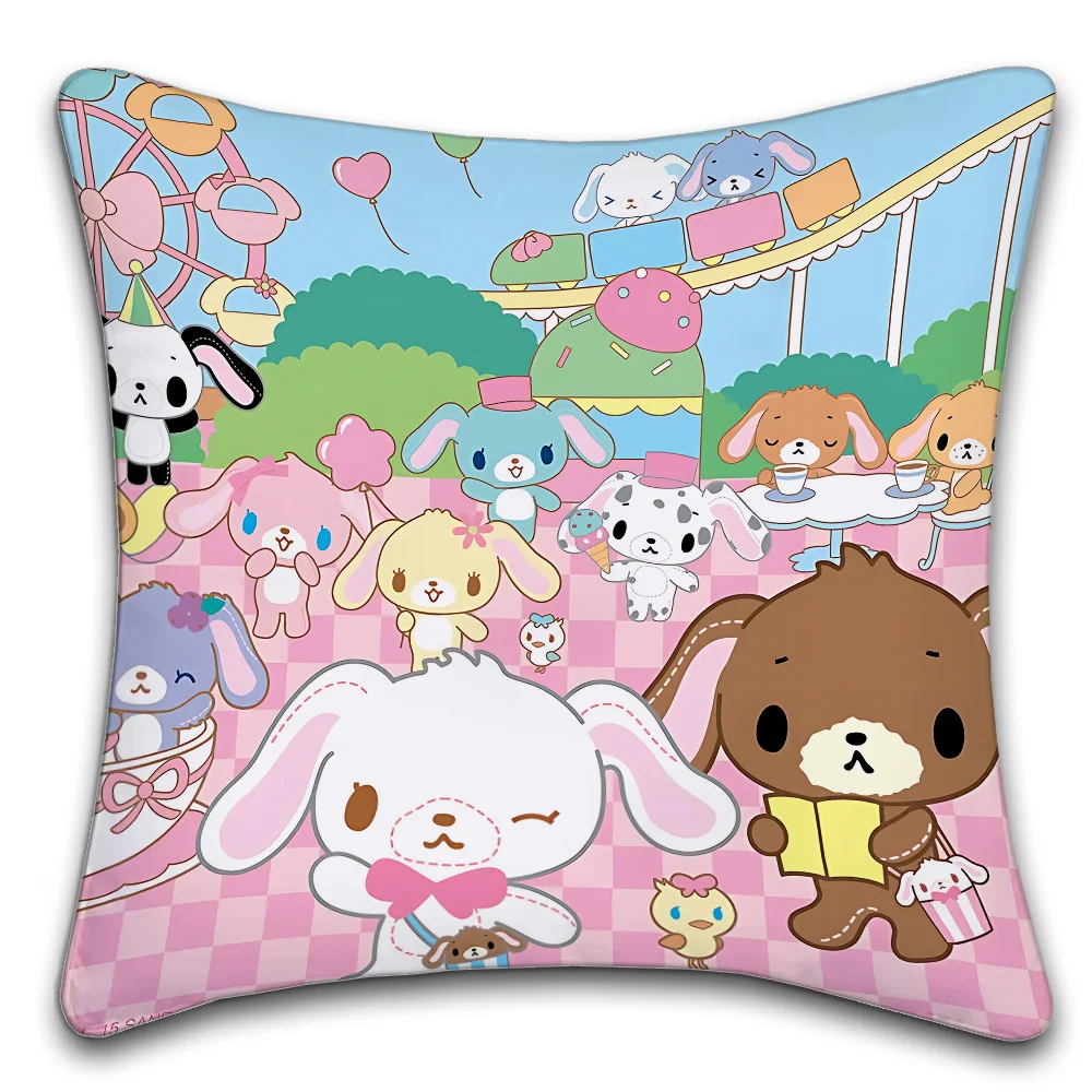 Sanrio Sugarbunnies Pillow Case For Sofa Decor Car Office Room Printing Cushion Cover Decorations And Protector