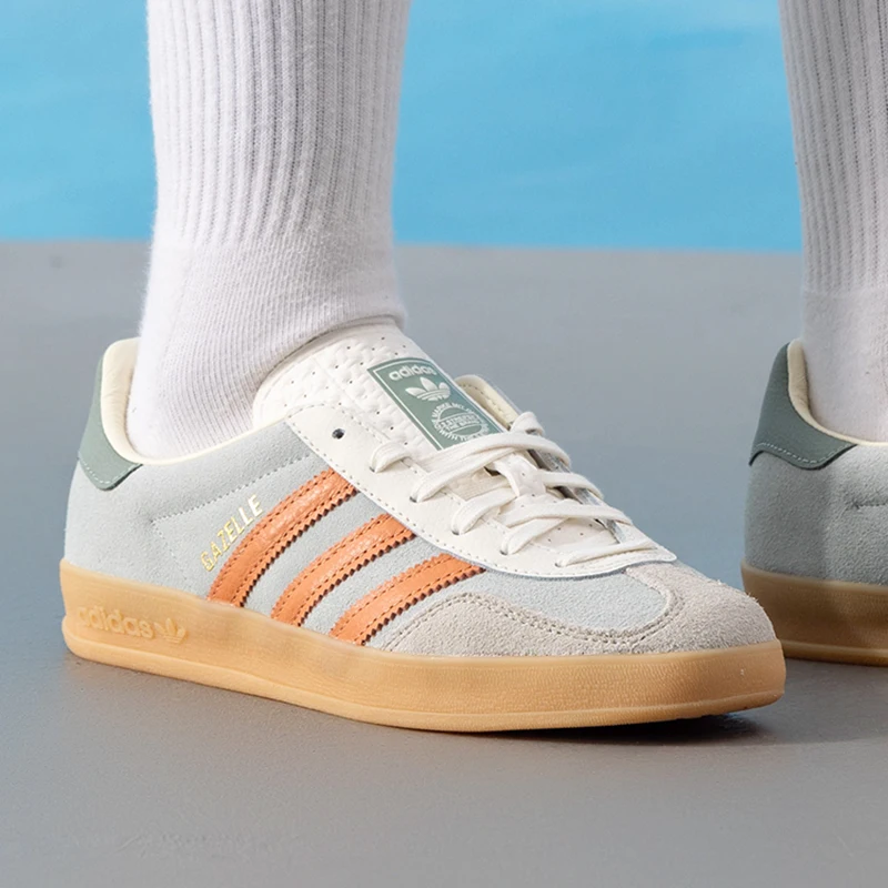 Adidas Men's and Women's Shoes Gazelle Indoor Casual Shoes Daily Commuting Sports Shoes Comfortable Trendy Sneakers Jq0011