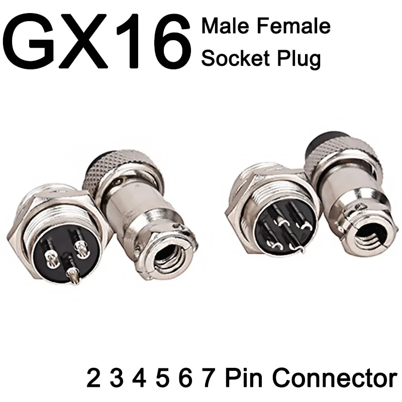 

GX16-2 3 4 5 6 7 Pin Connector Male Female Butting Wire Cable Circular Aviation Socket Plug