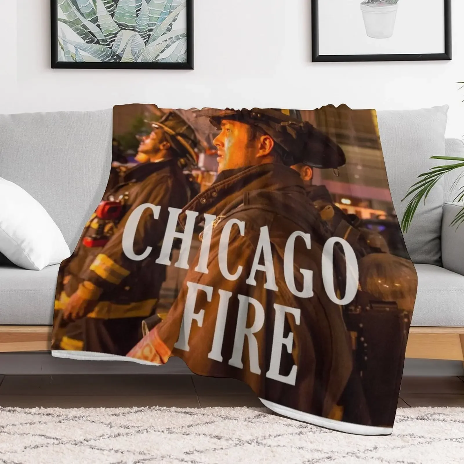 Chicago Fire Fighters Throw Blanket Custom Luxury Throw Single Blankets