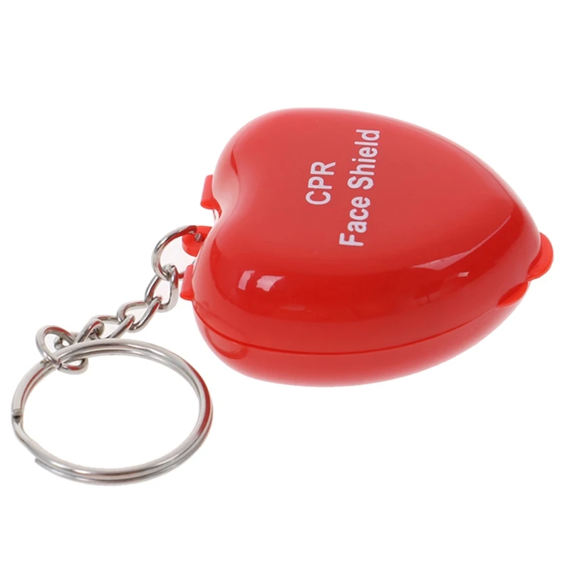 CPR Face Shield หน้ากากพวงกุญแจ Keying ฉุกเฉิน CPR Face หน้ากากพ็อกเก็ตสำหรับ First Aid CPR การฝึกอบรมกลางแจ้ง R66E