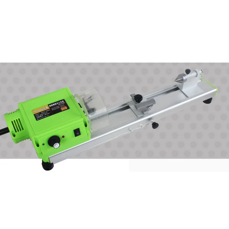 Multifunctional Mini Wood Lathe DIY Micro Lathe Machine for Bead Cutting Grinding Polishing Round Beads Woodcraft Working Tool