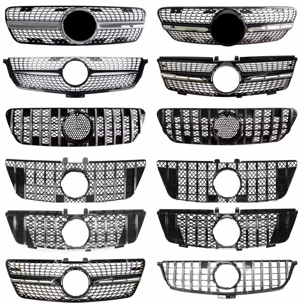 Car Grill for Mercedes Benz ML-CLASS ML320 ML350 ML400 ML500 1998-2016 modified Mask Net Radiator grill body kit Car Accessories