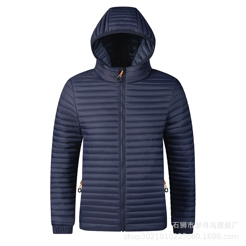 

Зимние новые модные мужские однотонные простые базовые повседневные модные повседневные стеганые пальто с длинными рукавами и капюшоном, мужские парки, одежда, топы