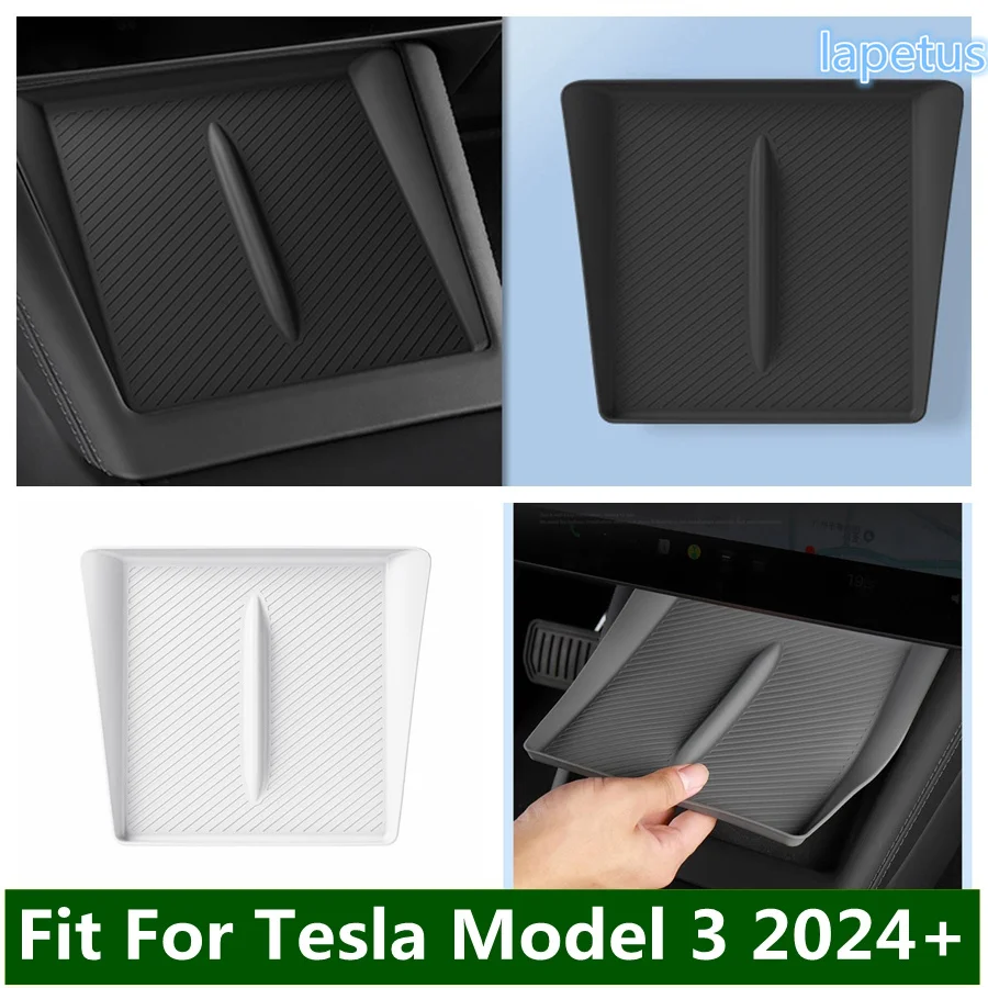 

Silica Gel Central Control Wireless Silicone Pad Phone Holder Mat Cover Fit For Tesla Model 3 2024 + Car Accessories