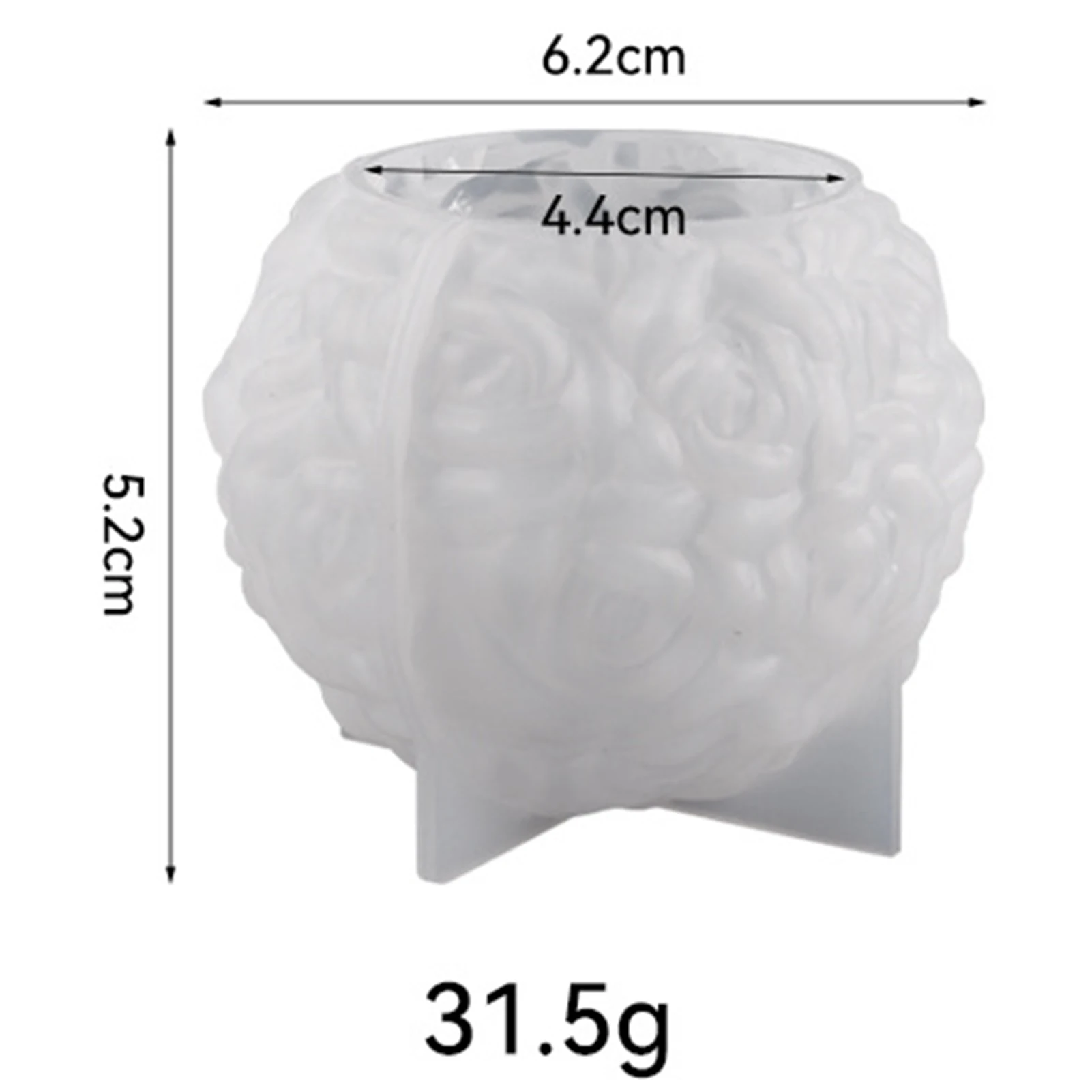 Large Rose Ball Candle Molds Rose Flower Silicone Candle Mold Valentine\'s Day Flower Mould Resin Casting Tool DIY Crafts Mould