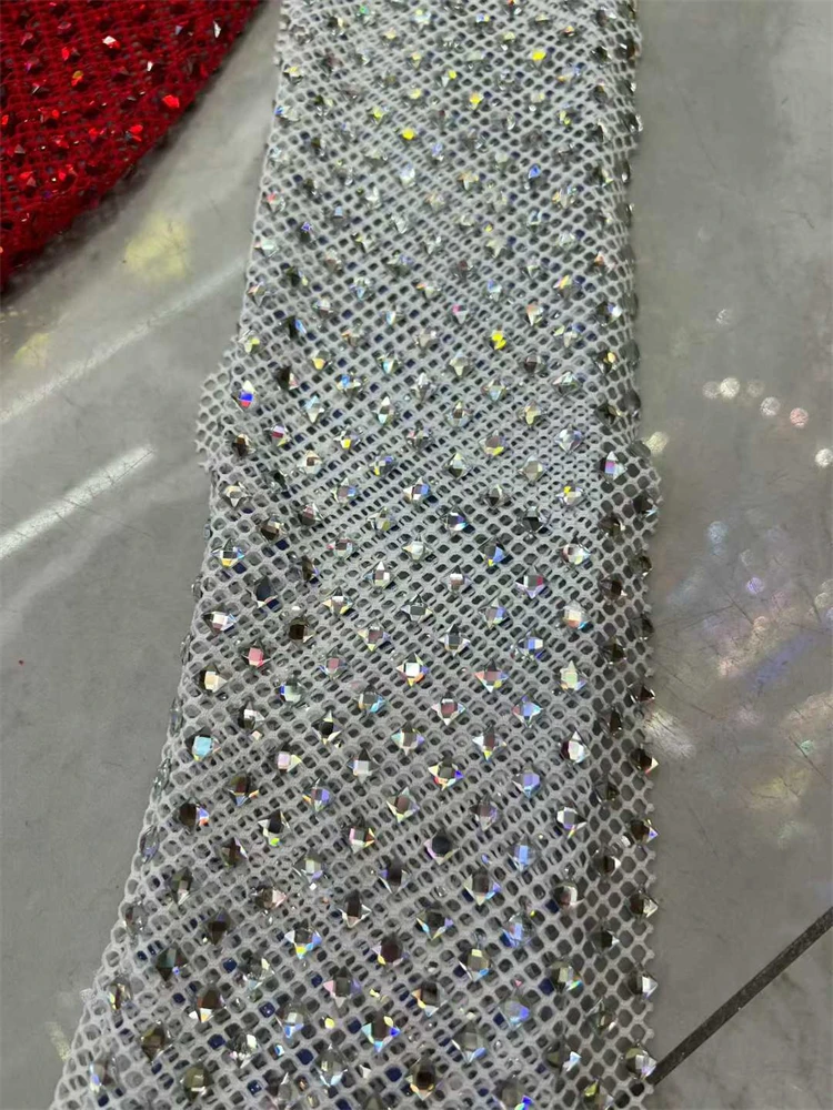 Luxury African Heavy stones Lace Fabric 2026 High Quality 5 Yards Nigerian Mesh French Tulle Fabric Material For Wedding Party
