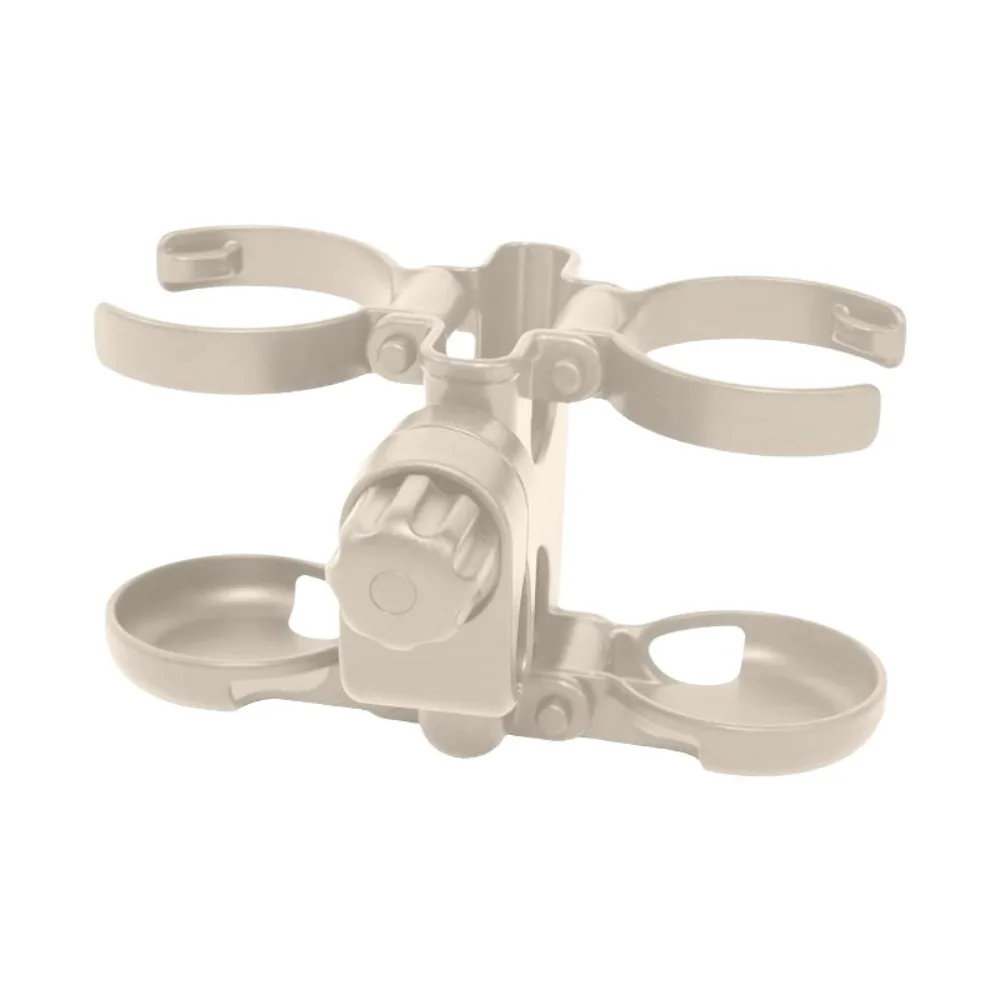 Lightweight 3 in 1 Stroller Cup Holder Double Cup Foldable Pram Phone Mount Space Saving 360 Degree Rotating Drink Rack Travel