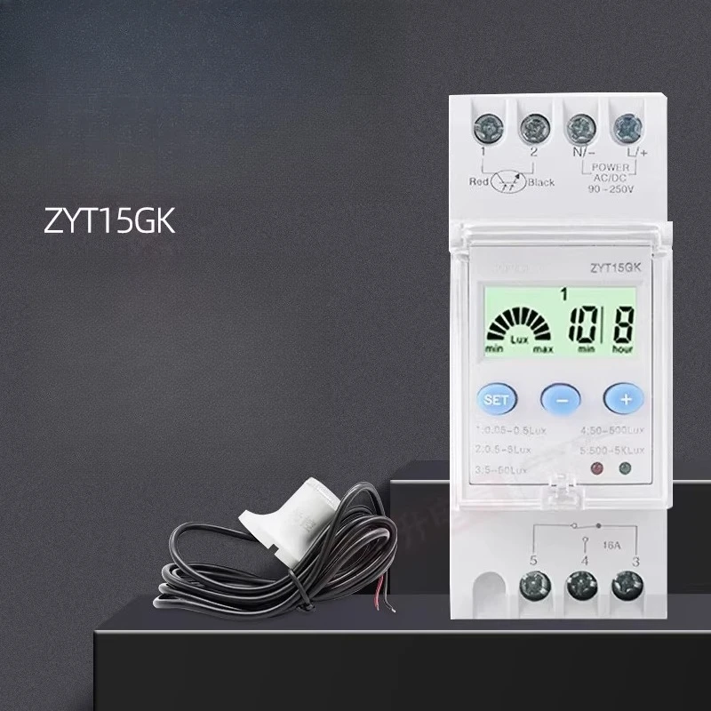 Electronic timer ZYT15 microcomputer time control switch ZYT15GK-X light control advertising street light delay accessories