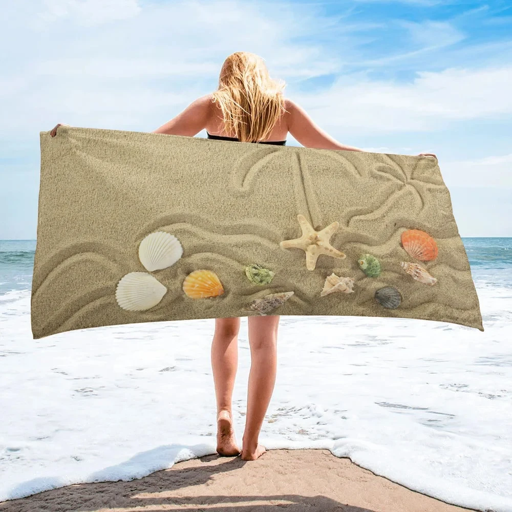 

Beach Starfish Beach Towel Microfiber Bath Towel for Adults Teen Soft Portable Sport Spa Travel Towels Quick Dry Swimming Cover