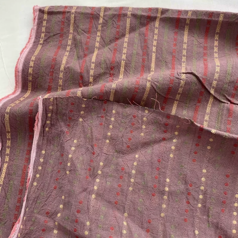 

retro woven striped cotton fabric for handmade diy shirt dress clothing fabric