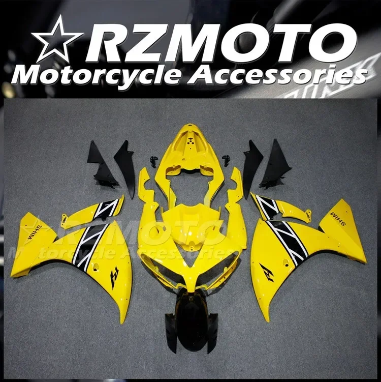 

4Gifts New ABS Motorcycle Bike Whole Fairings Kit Fit for YAMAHA YZF - R1 2012 2013 2014 12 13 14 Bodywork Set Yellow