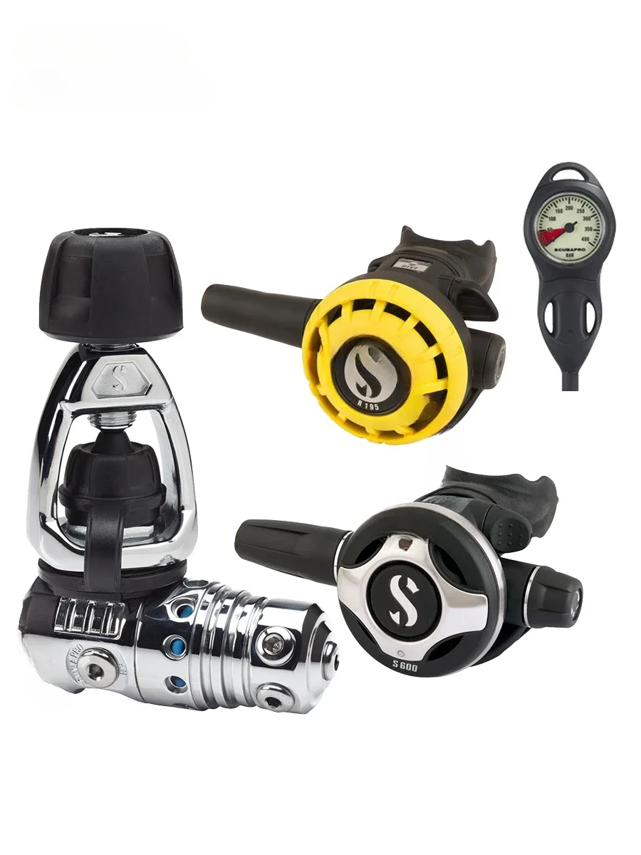 S600 diving breathing regulator secondary head R195 spare residual pressure gauge MK25 EVO set