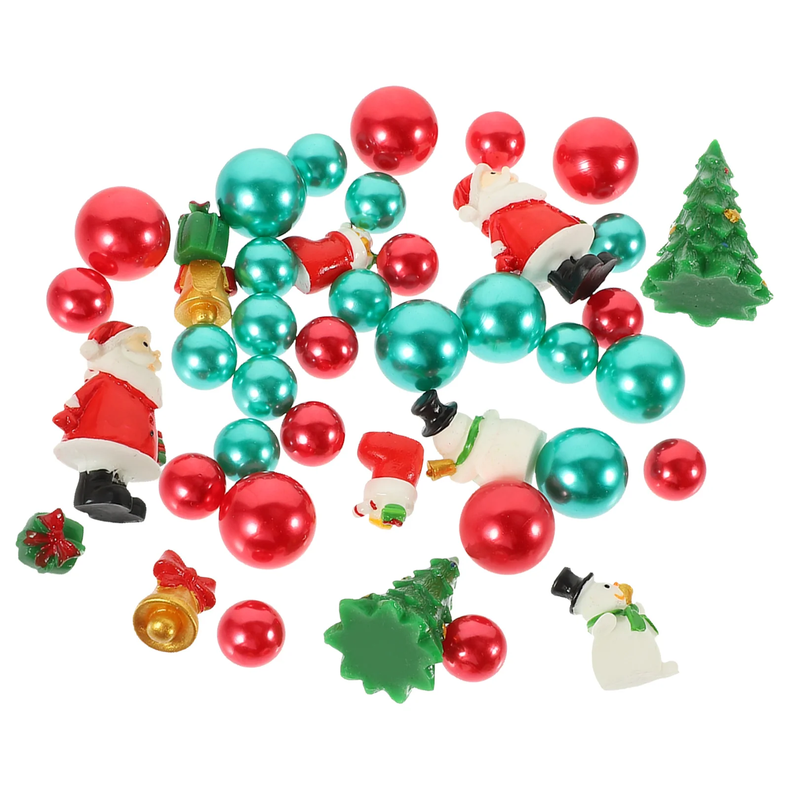 1 Set Mutiara Dekorasi Manusia Salju, Mutiara Buatan untuk Pengisi Vas, Manik-Manik Mengambang untuk Natal, Pernikahan, Pesta, Kerajinan DIY, Dekorasi Vas