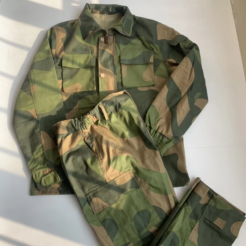 Norway Camouflage Men Uniform Spring Suit Outdoor Green Include Jacket Pants