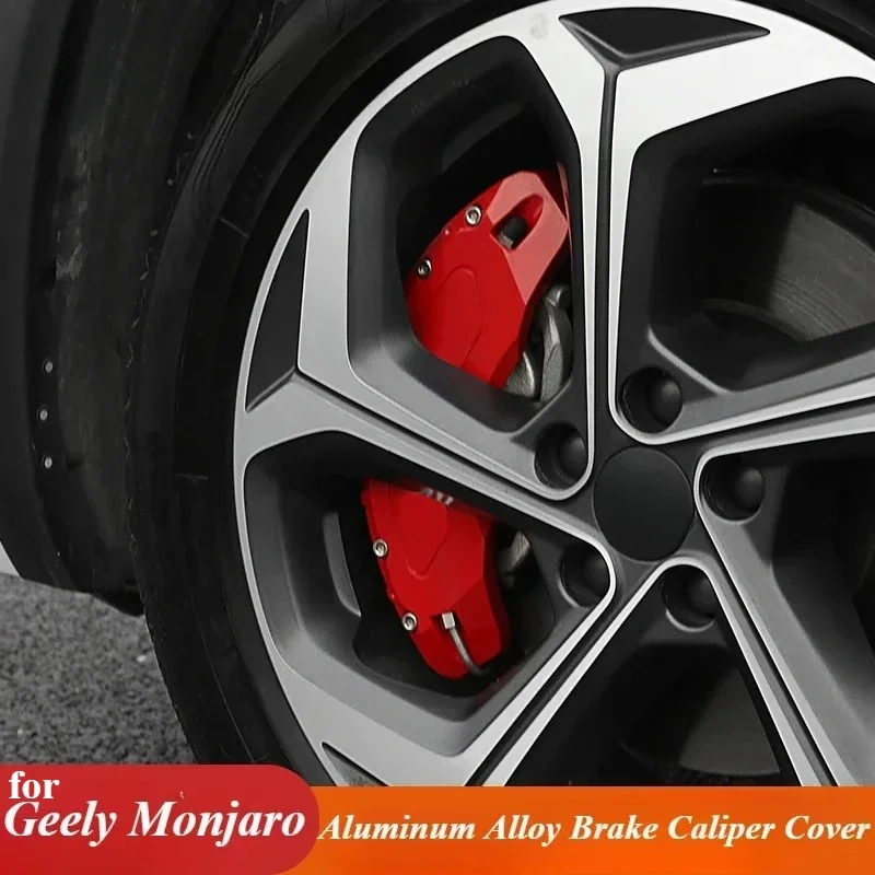 for Geely Monjaro Xingyue L 4PCS Brake Caliper Cover Aluminum Alloy Wheel Hub Brake Protective Case Cover Outer Discs Parts