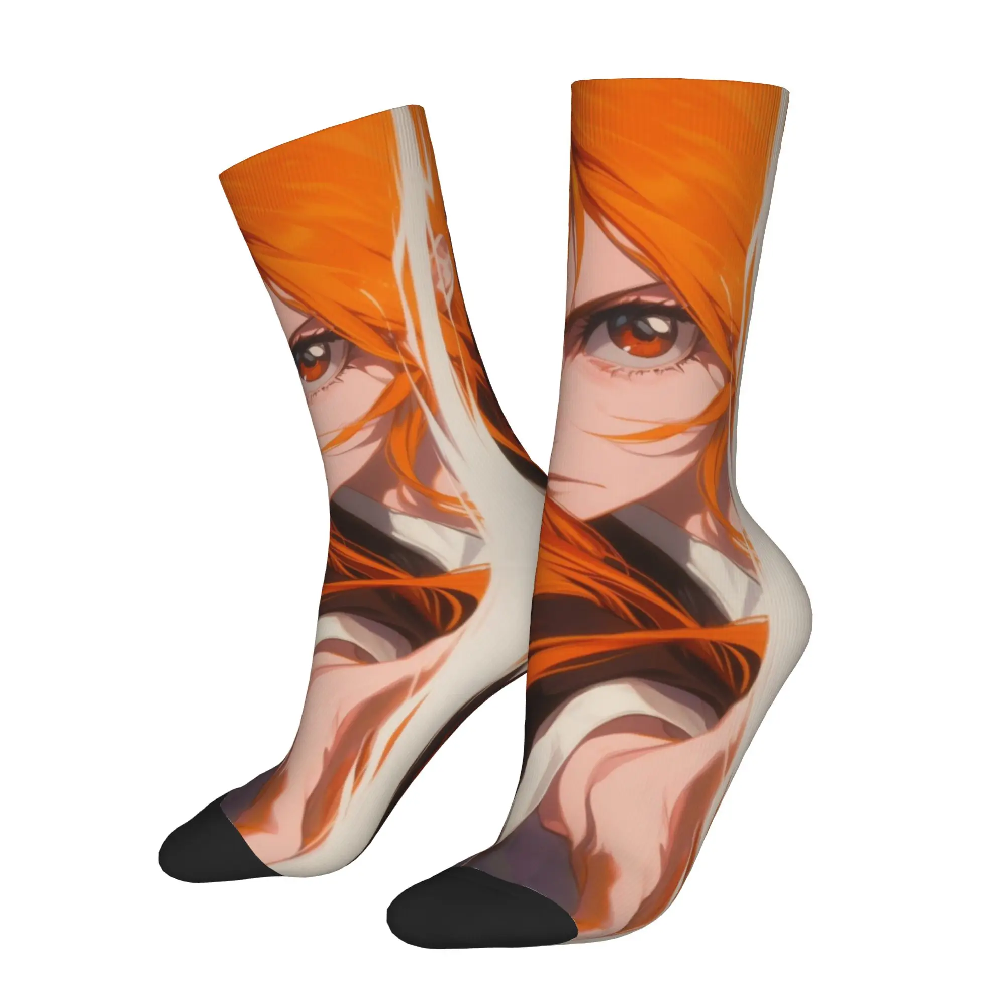 

1 Pair Funny Sock Bleach Orihime Inoue (2) Vintage Seamless Pattern Printed Men Socks Casual Men's Socks