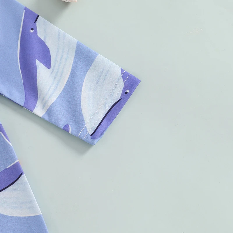 

Baby Boy Rash Guard Swimsuit Dinosaur Print Long Sleeve Mock Neck Zipper Beachwear Sun Protection UPF 50