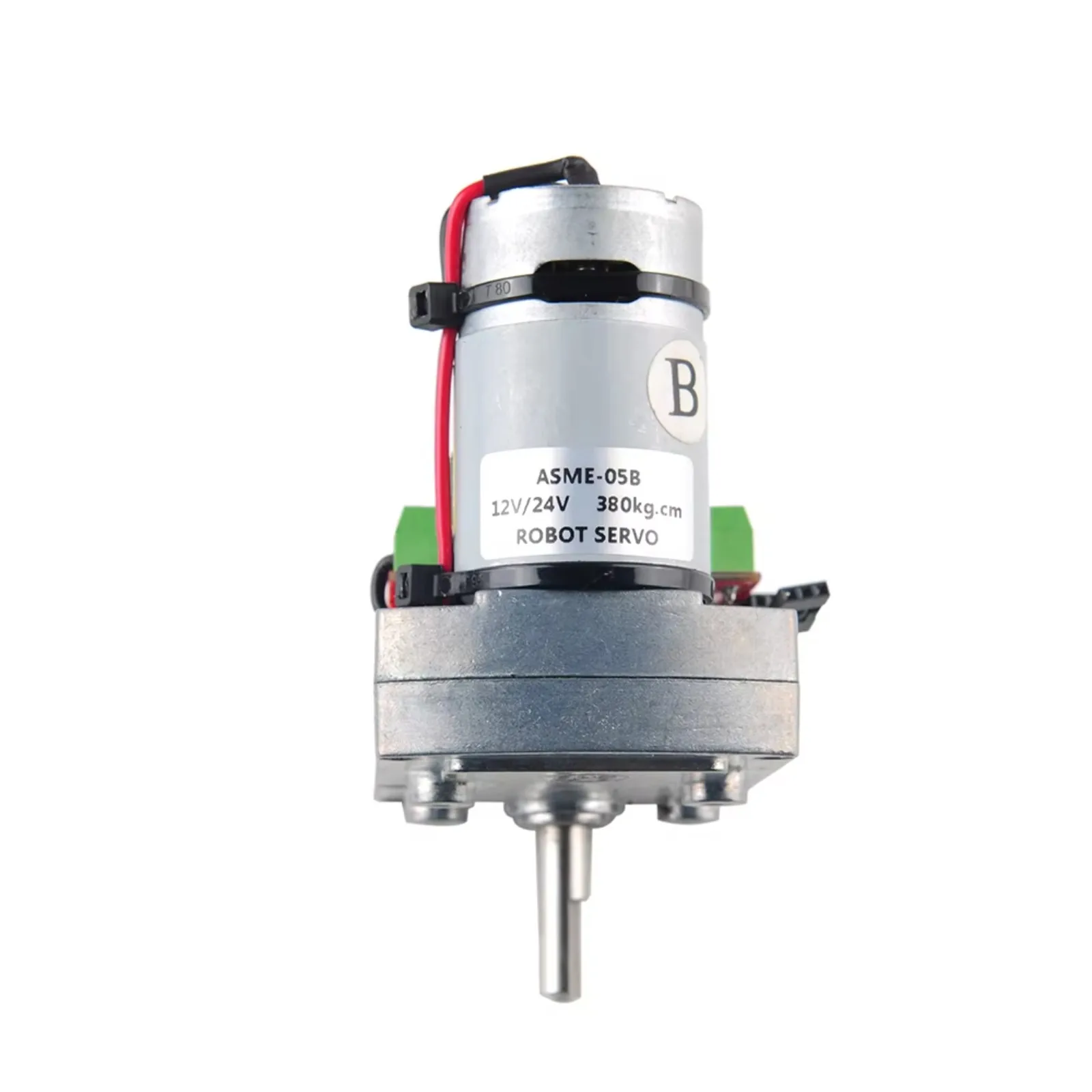 Servomotor de aleación de alto par ASME-05B, 380kg.cm, 12V/24V, doble voltaje para brazo de Robot, Control de válvula, cámara PTZ, sistema de energía DIY