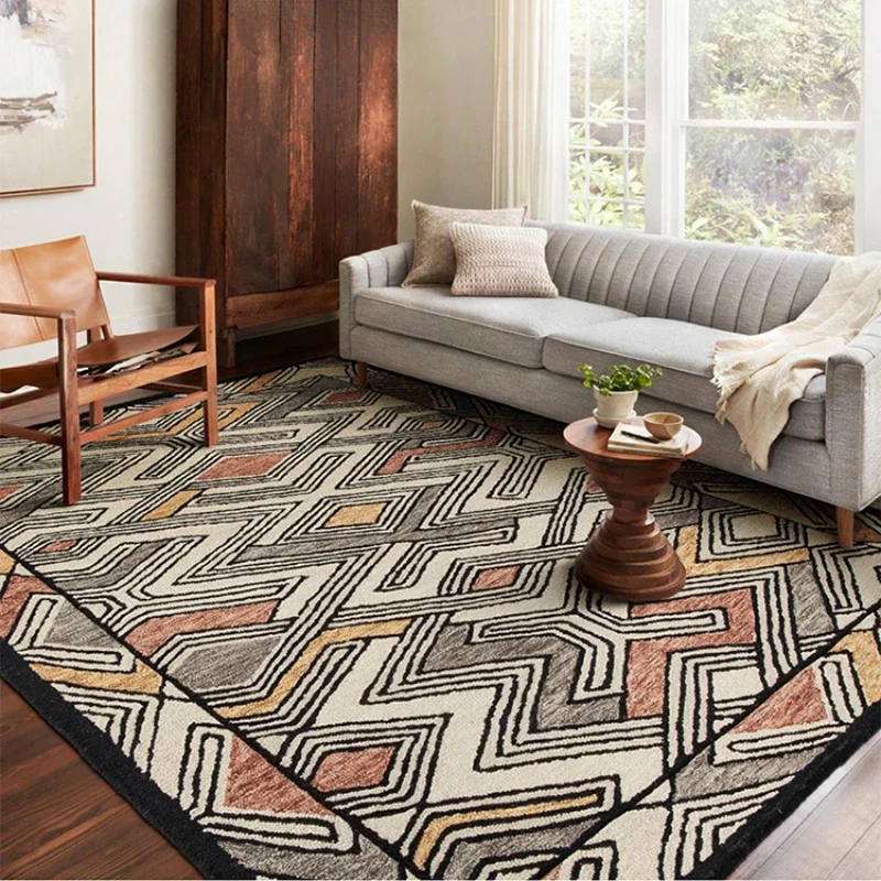 

African Living Room Retro Large Area Carpets Bedroom Ethnic Style Carpet Comfortable Home Decorative Rug Non-slip Balcony Rugs