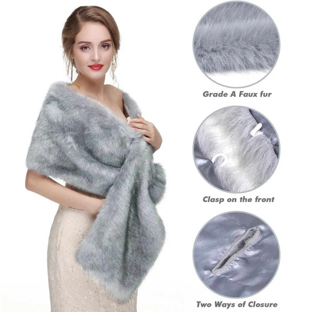 

Свадебное платье Жилет Зимняя теплая плюшевая шаль Свадебное вечернее платье Cheongsam Теплая длинная шаль