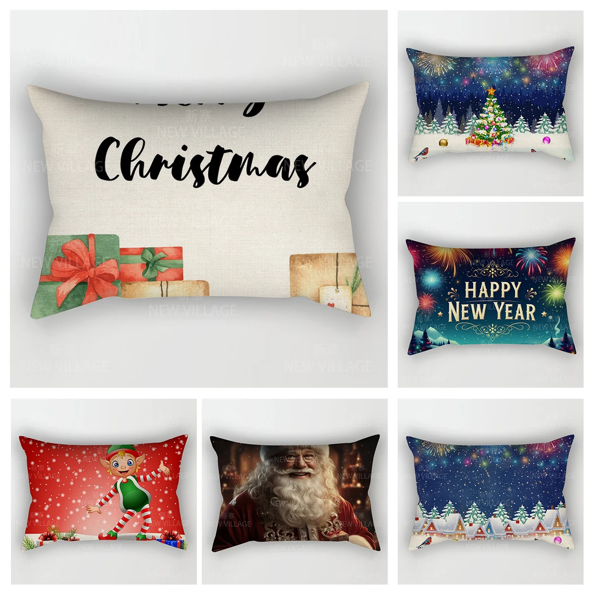 

Декоративная подушка для дома, гостиной, декоративная наволочка 48*74, 30x50 см, 40x60 см, 50x70 см, кровать для спальни, зима с Рождеством