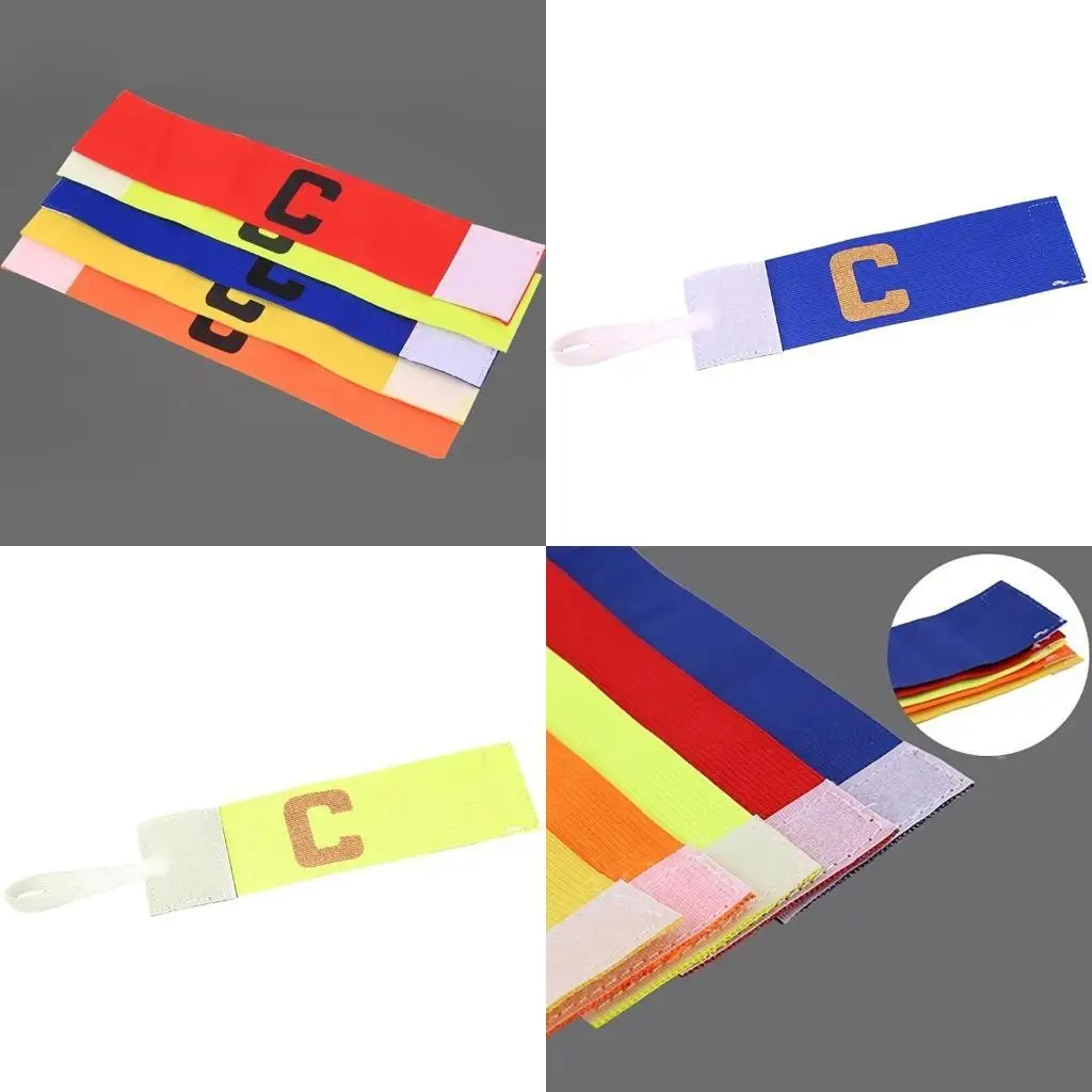 R6FE 축구 선장 진료장 리더 경쟁 축구 선장 팔 밴드 다색 무장 그룹 완장 축구 훈련