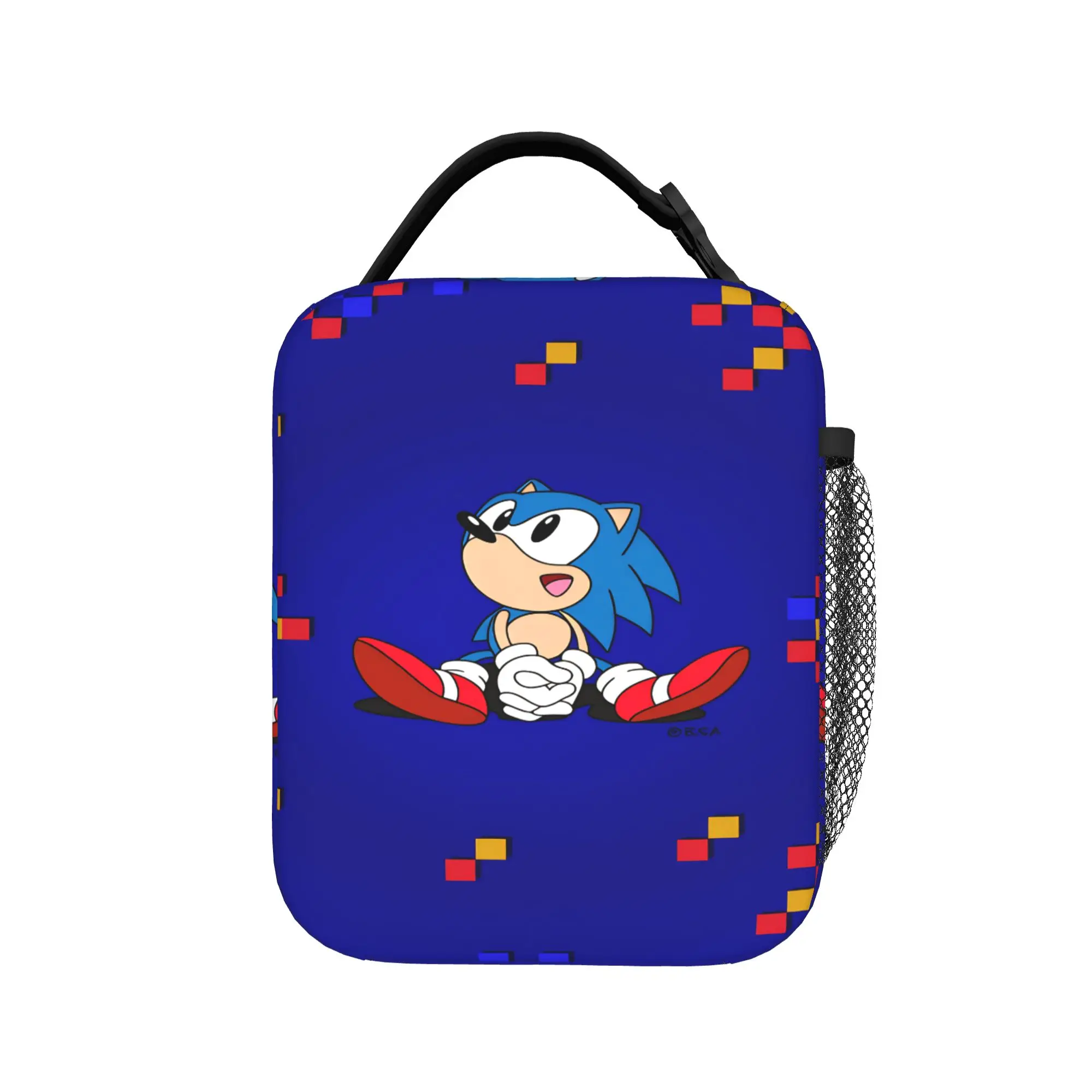 Sonices Cartoon Game Lunch Bag  Vintage Lunch Box For Men Travel Portable Insulated Cooler Bag Waterproof Thermal Tote Handbags