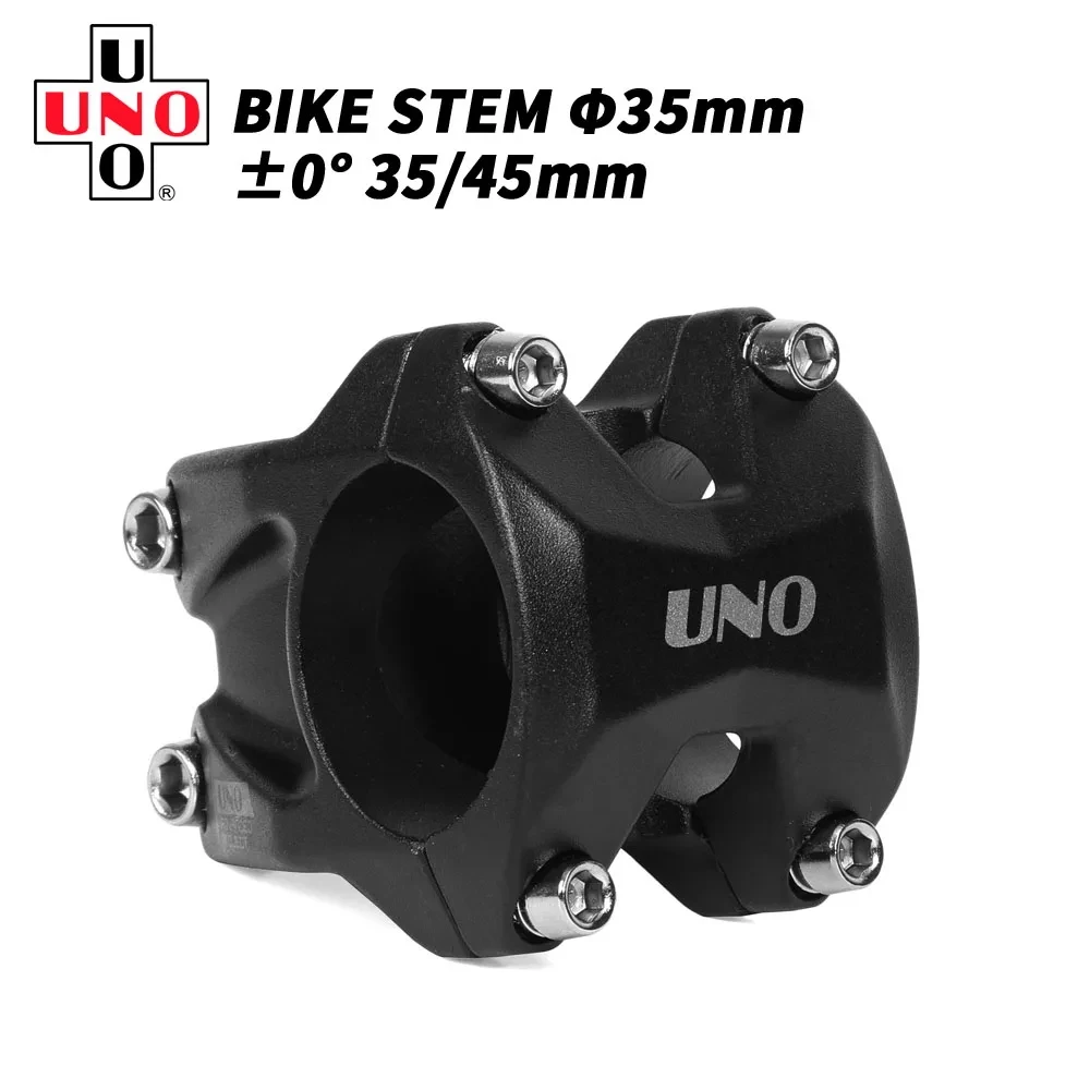 UNO Φ35 Bicycle Handlebar Stem 0 Degree Stem Riser MTB XC Power 35/45mm Front Fork Stem Adapter Mountain Bike Accessories