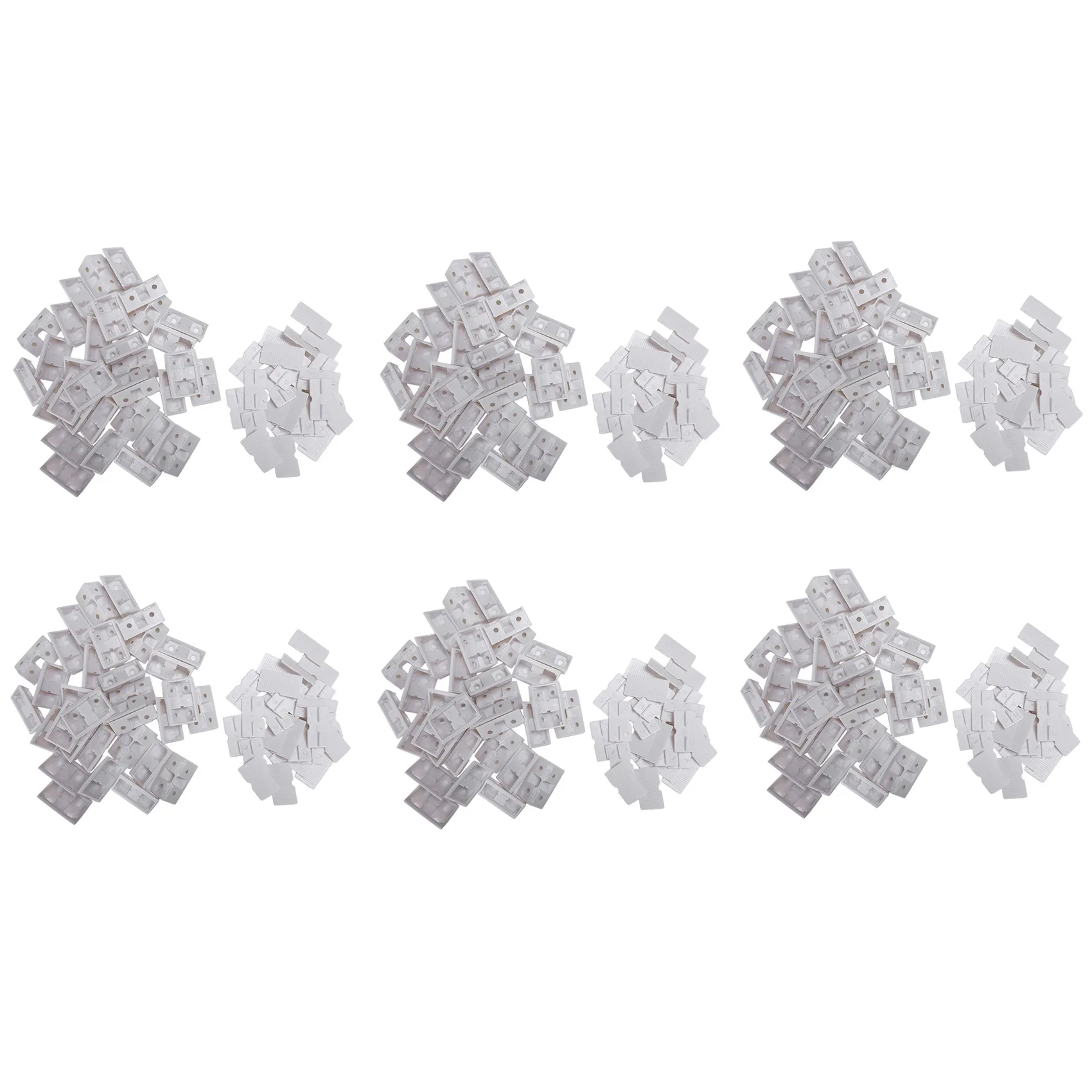 ABJI-180Pcs خزانة أرفف 90 درجة دعامات زاوية بلاستيكية أقواس زاوية بيضاء