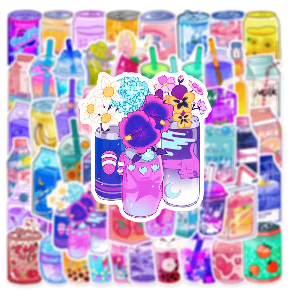 10/30/50 Stuks Leuke Ins Stijl Drank Stickers Cartoon Graffiti Decals Voor Reisbagage Waterfles koelkast Waterdichte Sticker Pack