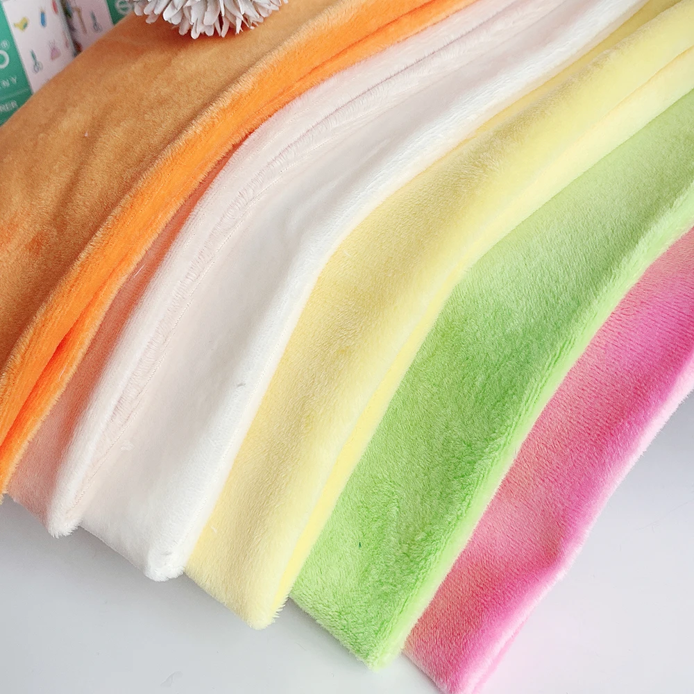 2024  400gram /per Meter  Higher Thickness 150X50CM  Minky Fabric 1.5mm Pile  New Coming 40 Colors Stuffed Toy Plush Fabric