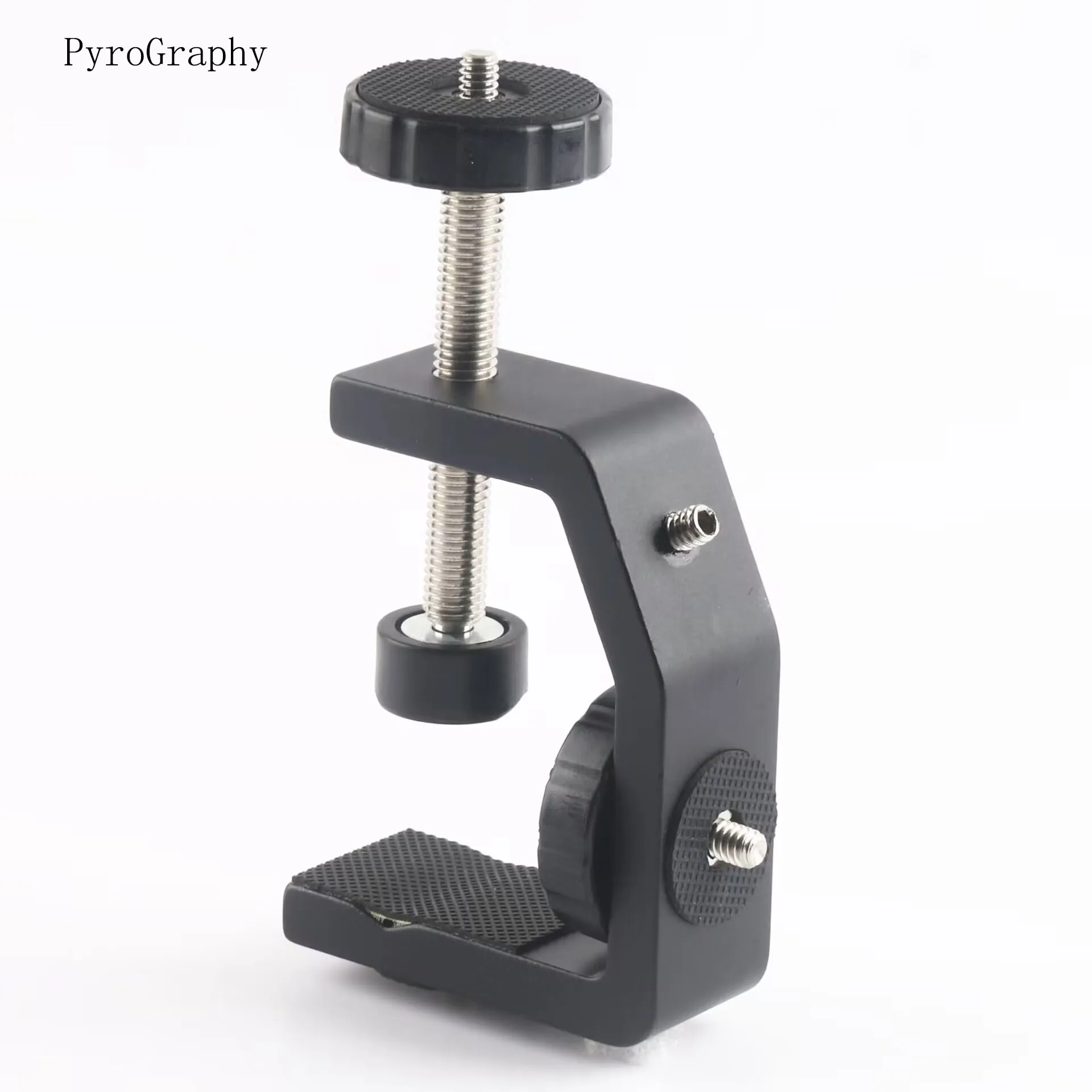 PyroGraphy Desktop C-type Clamp Super Clamp Multi-fuctional Q-type Desktop Camera Mount for DSLR Camera LED Light Tripod Monitor