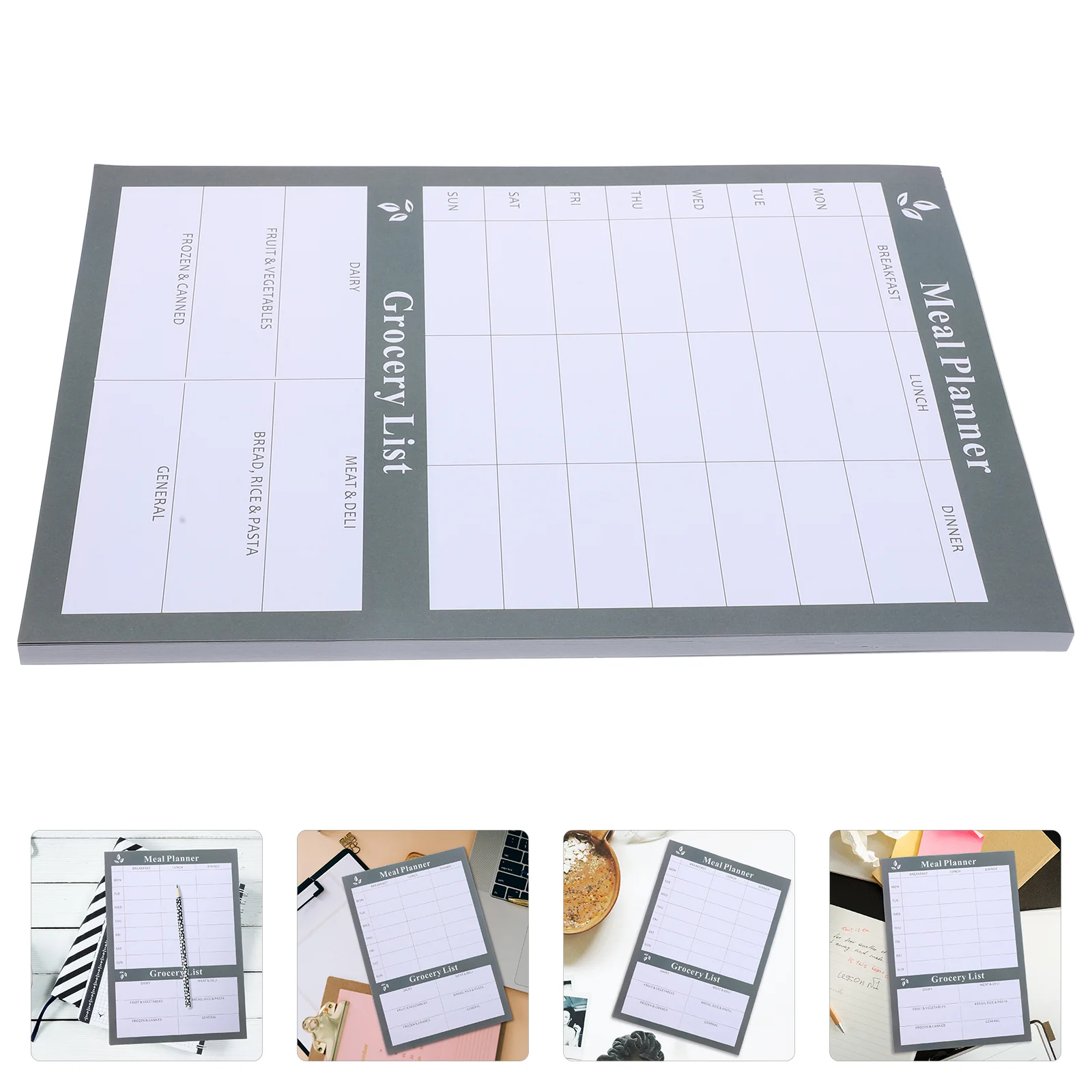 

Household Meal Planner for Home Calendar Tearable Weekly Note Book White Notebook Menu Food Single Pad